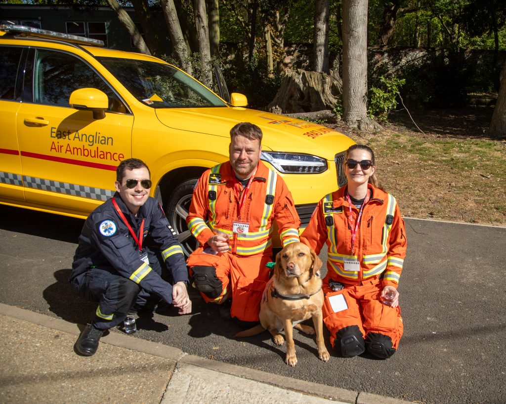 east anglian air ambulance visit langley prep school for wrens house charity day